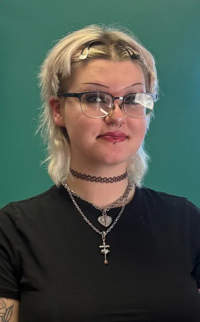 Septum and lip piercing